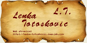 Lenka Totošković vizit kartica